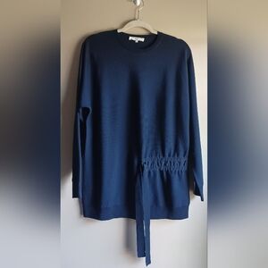Tibi Dark Blue Knit Top